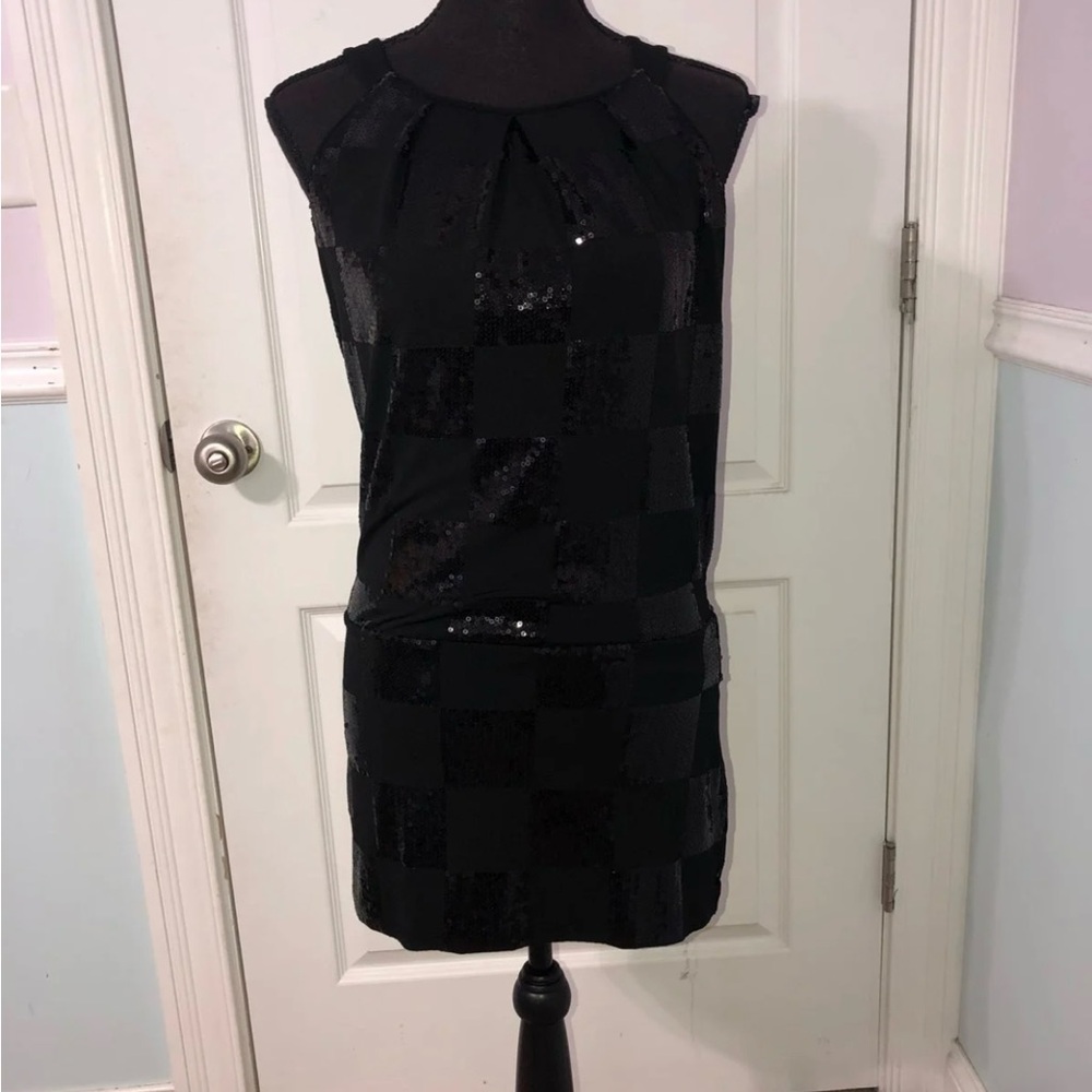 Elegant Black Sequin Dress